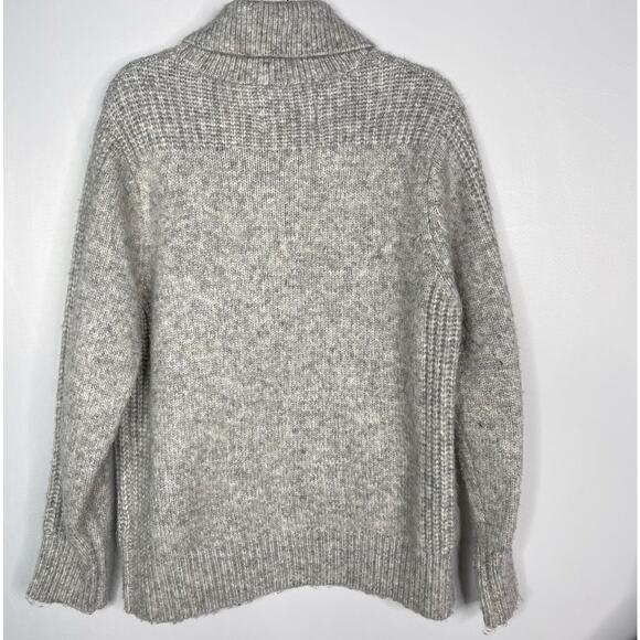 Schott Bros NYC Mens Medium M Gray Midweight Shawl Collar Sweater Wool Blend - Picture 2 of 7